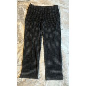 Chico's Pants‎ Black & White Polka Dot Soft Stretch Pull On Size 1 (8) Workwear